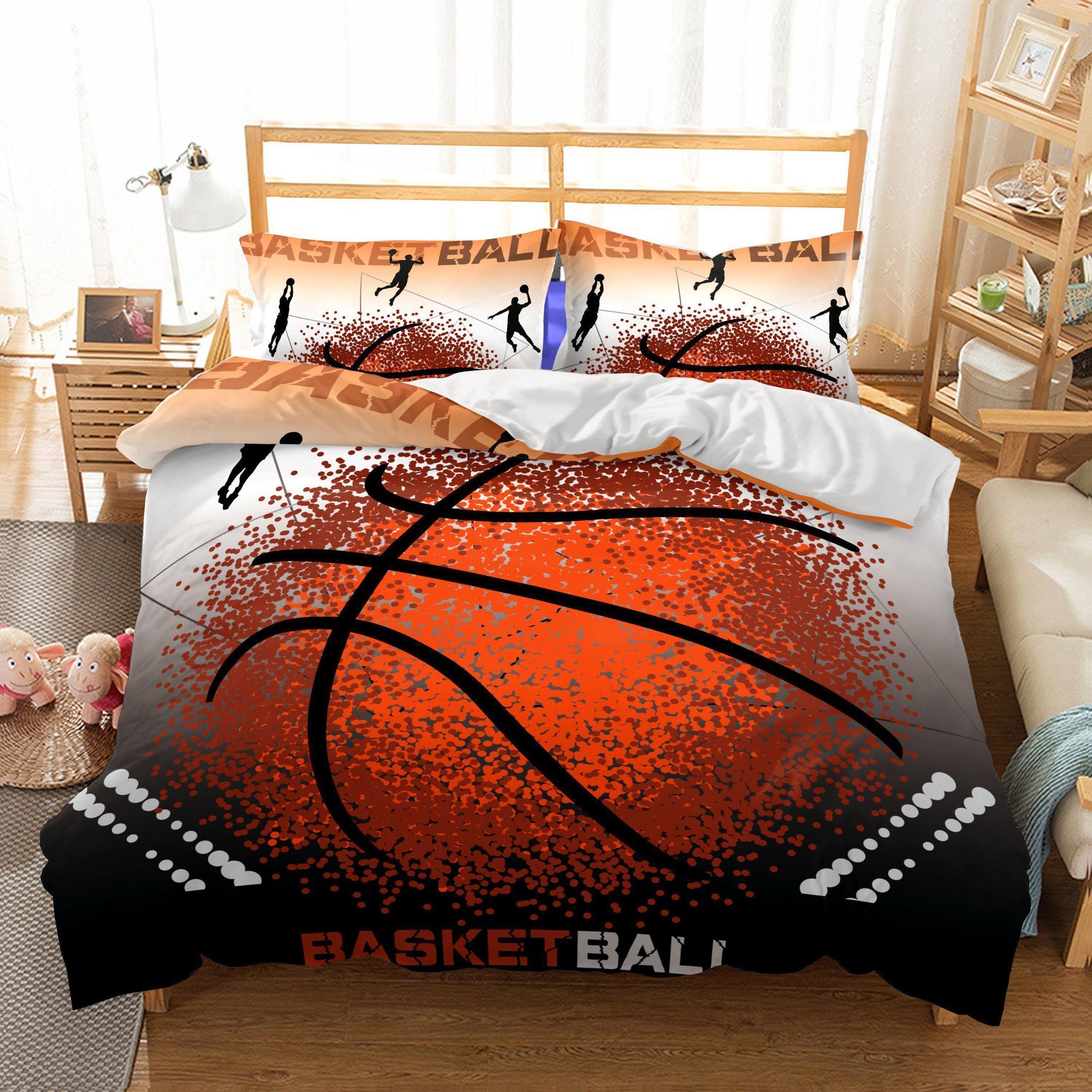 3D Basketball Punctiform Printed Bedding Set