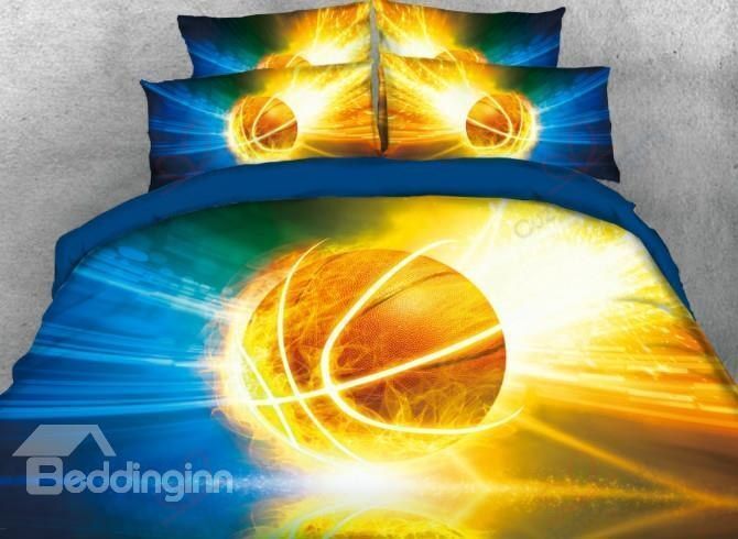 3D Basketball With Light Bedding Set