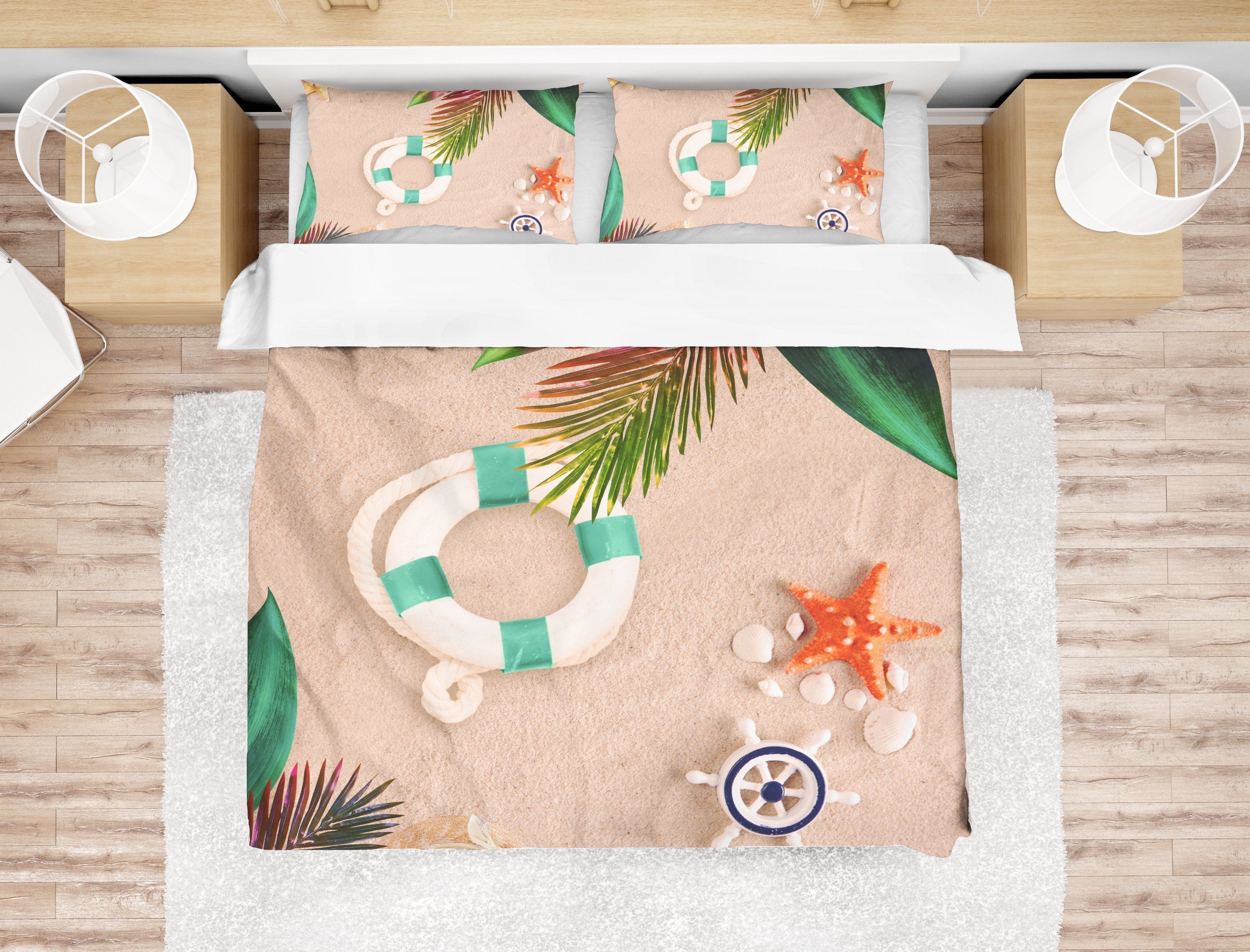 3d Beach Conch Bedding Set