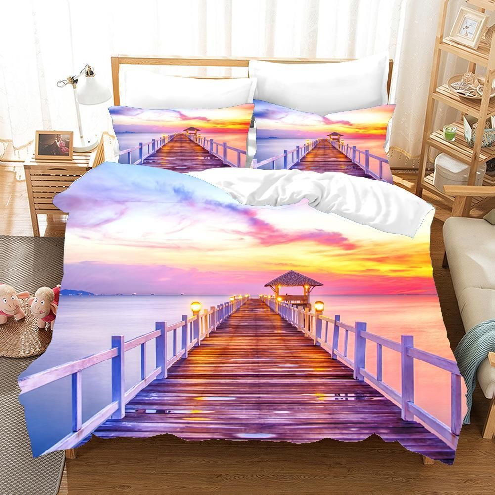 3d Beautiful Sky Seaside Trestl Bedding Set