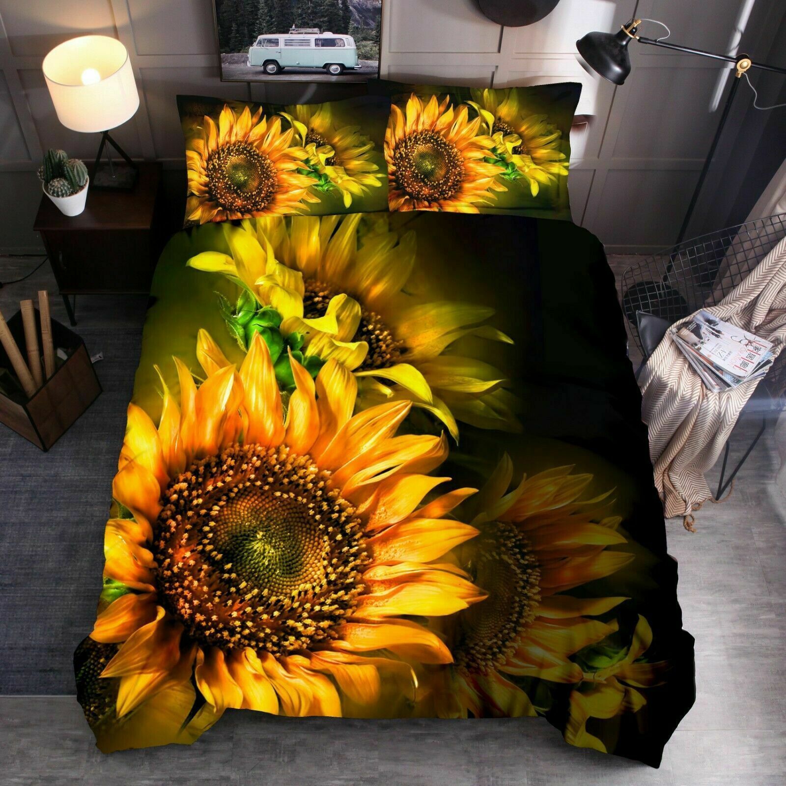 3d Beautiful Sunflower Bedding Set