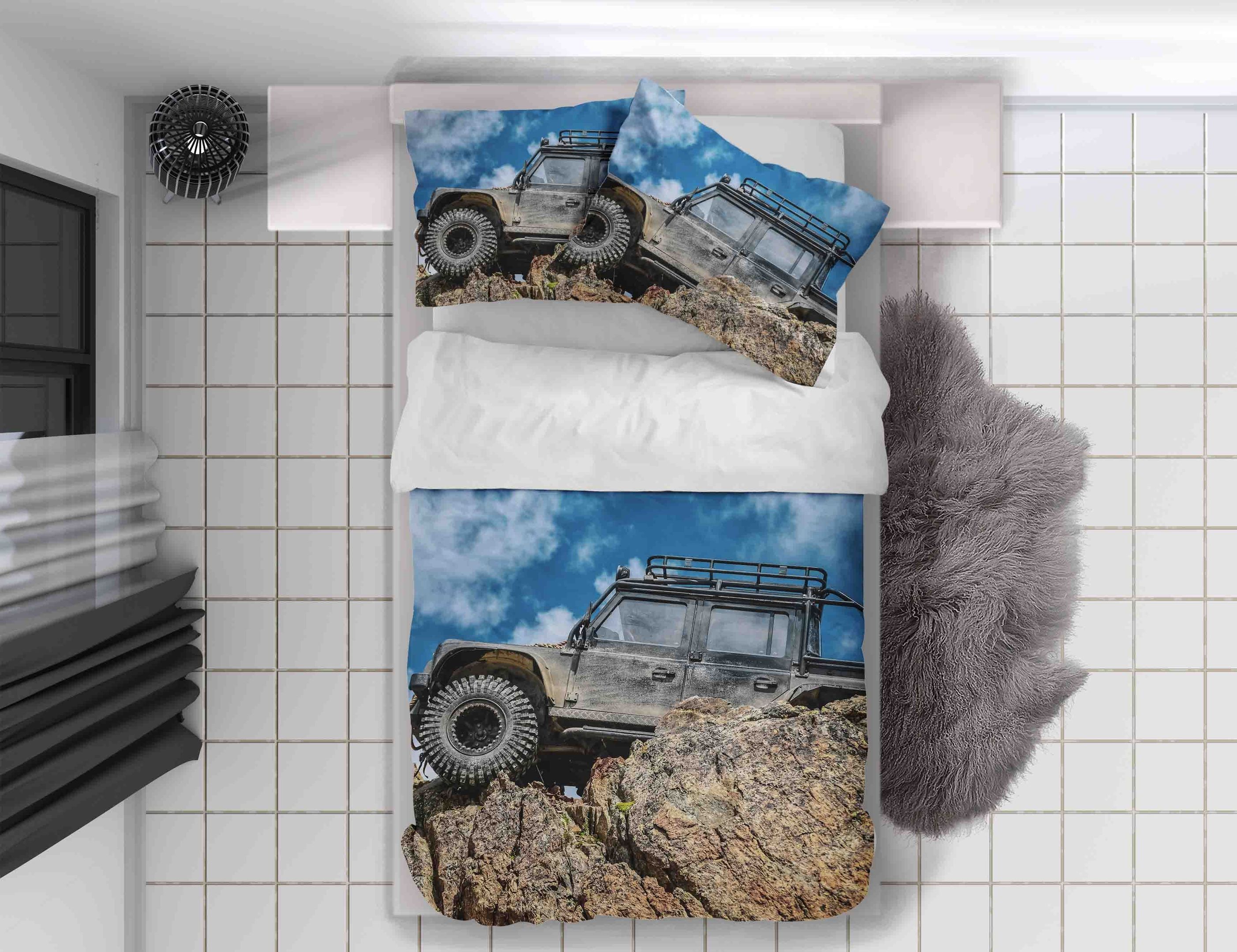 3d Big Feet Truck Bedding Set