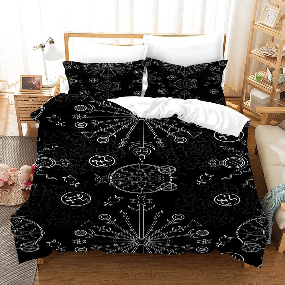 3d Black Tarot Bedding Set