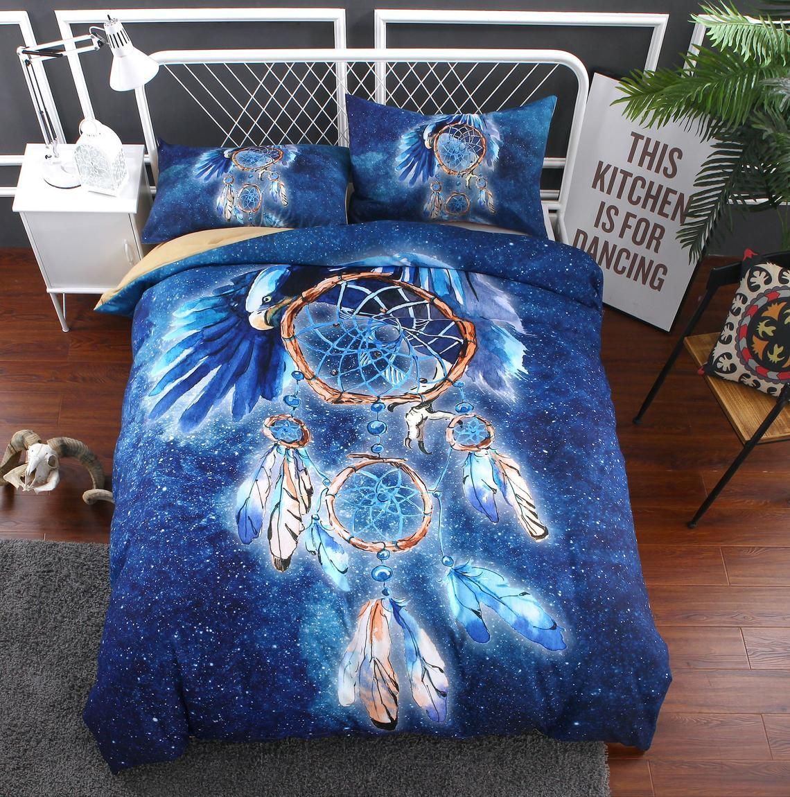 3D Blue Dreamcatcher Bedding Set