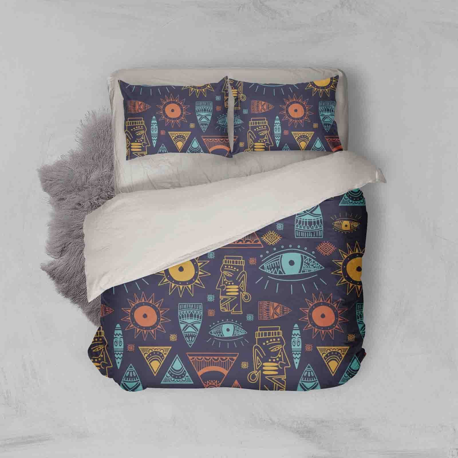 3d Blue Eyes Sun Triangle Geometric Comfortable Bedding Set
