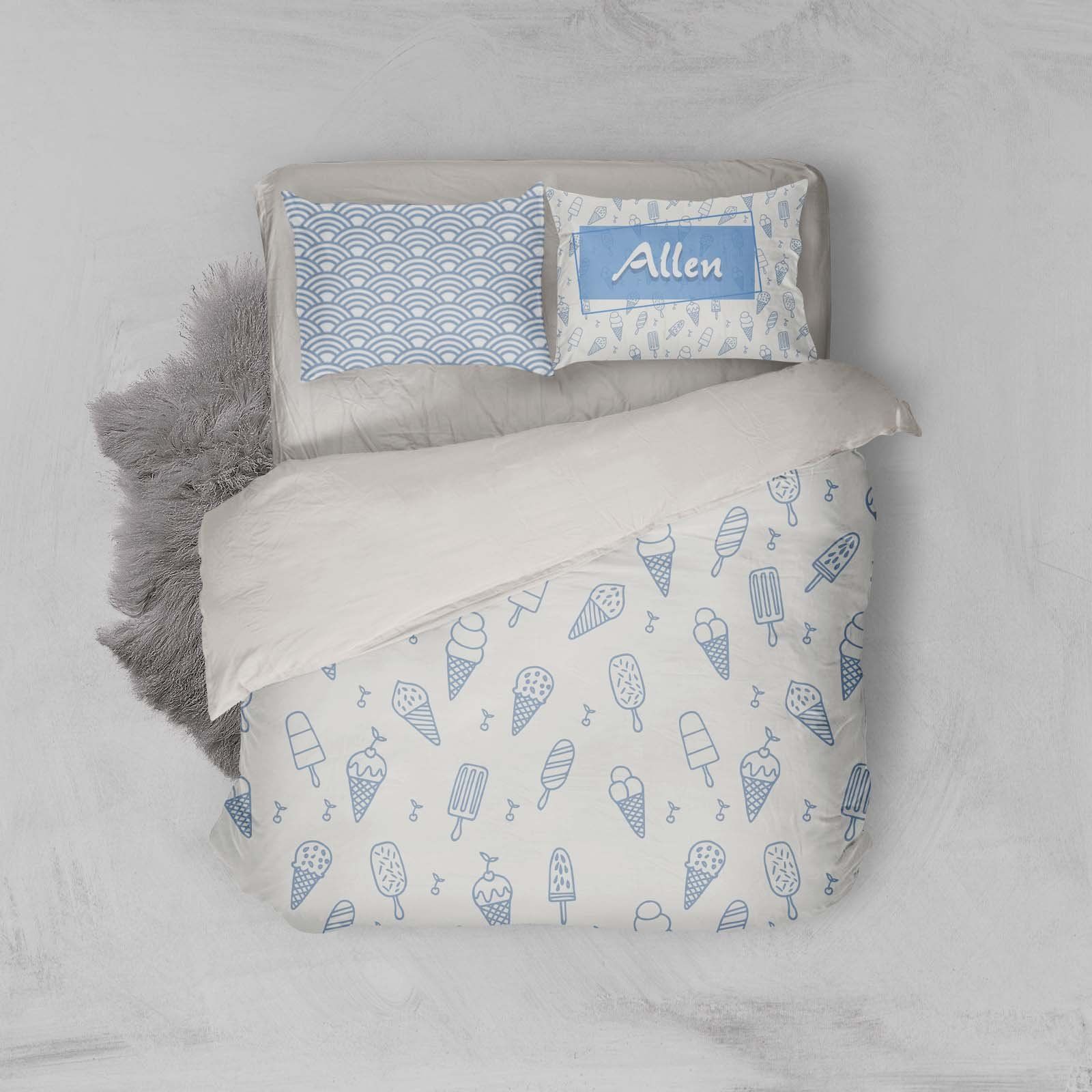 3d Blue Popsicle Ice Cream Bedding Set