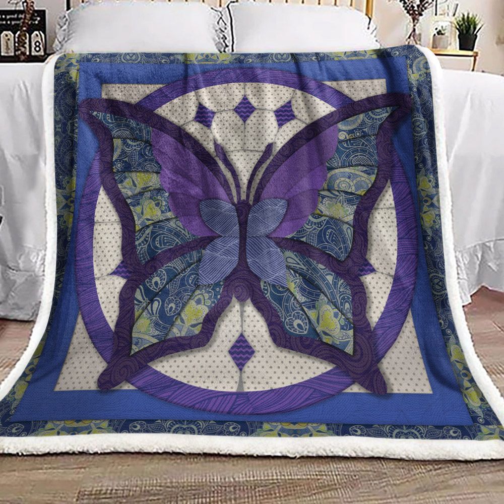3d Butterfly Sherpa Fleece Blanket