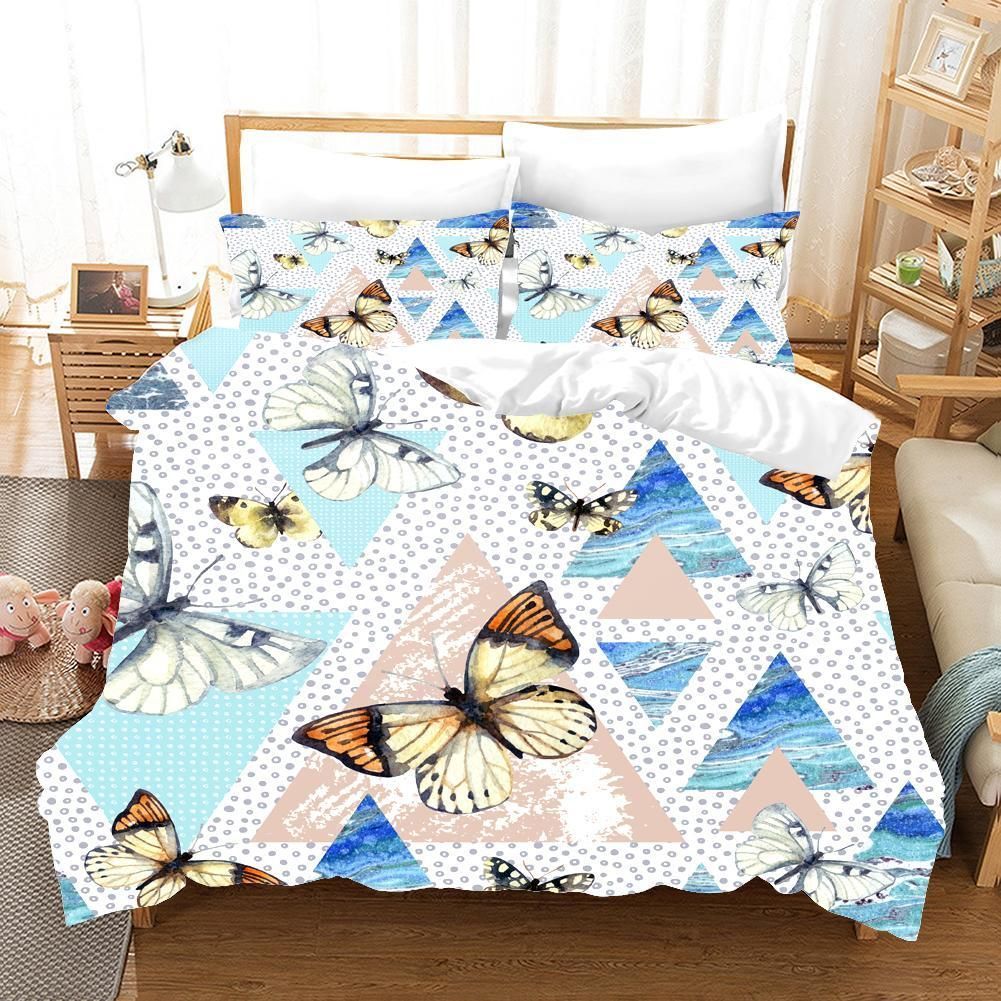 3d Butterfly Triangle Bedding Set