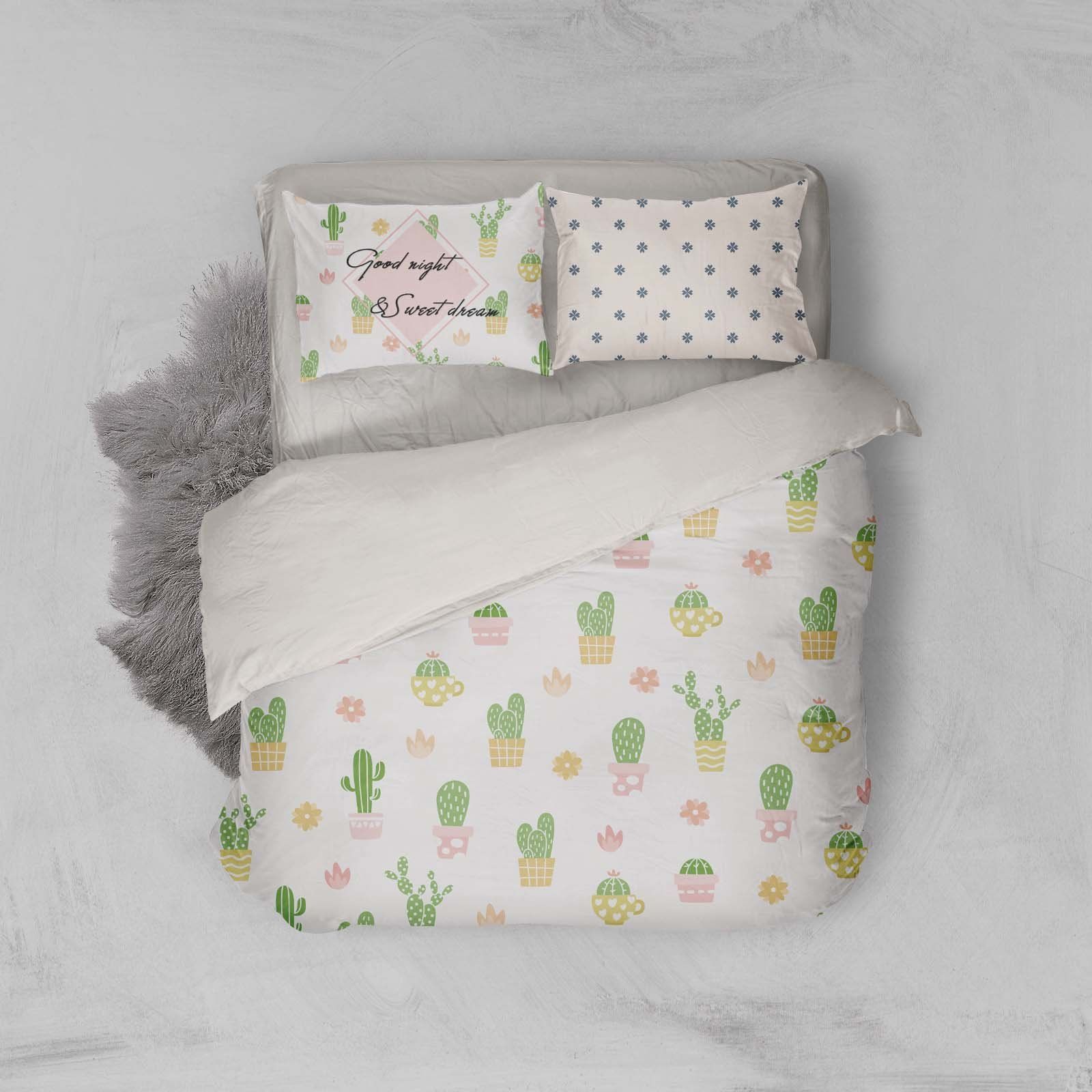 3d Cactus Pattern Bedding Set