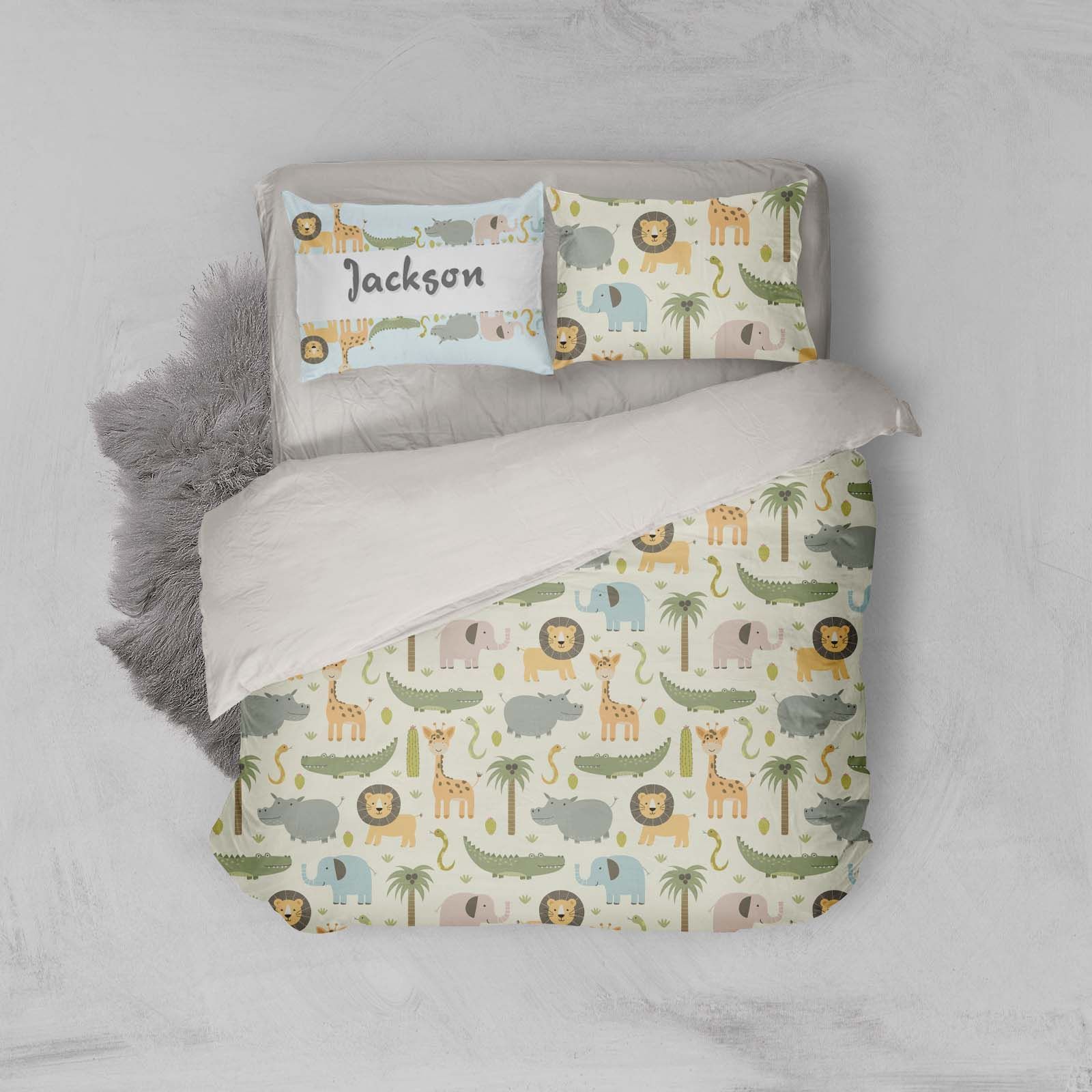 3d Cartoon Animal World Bedding Set