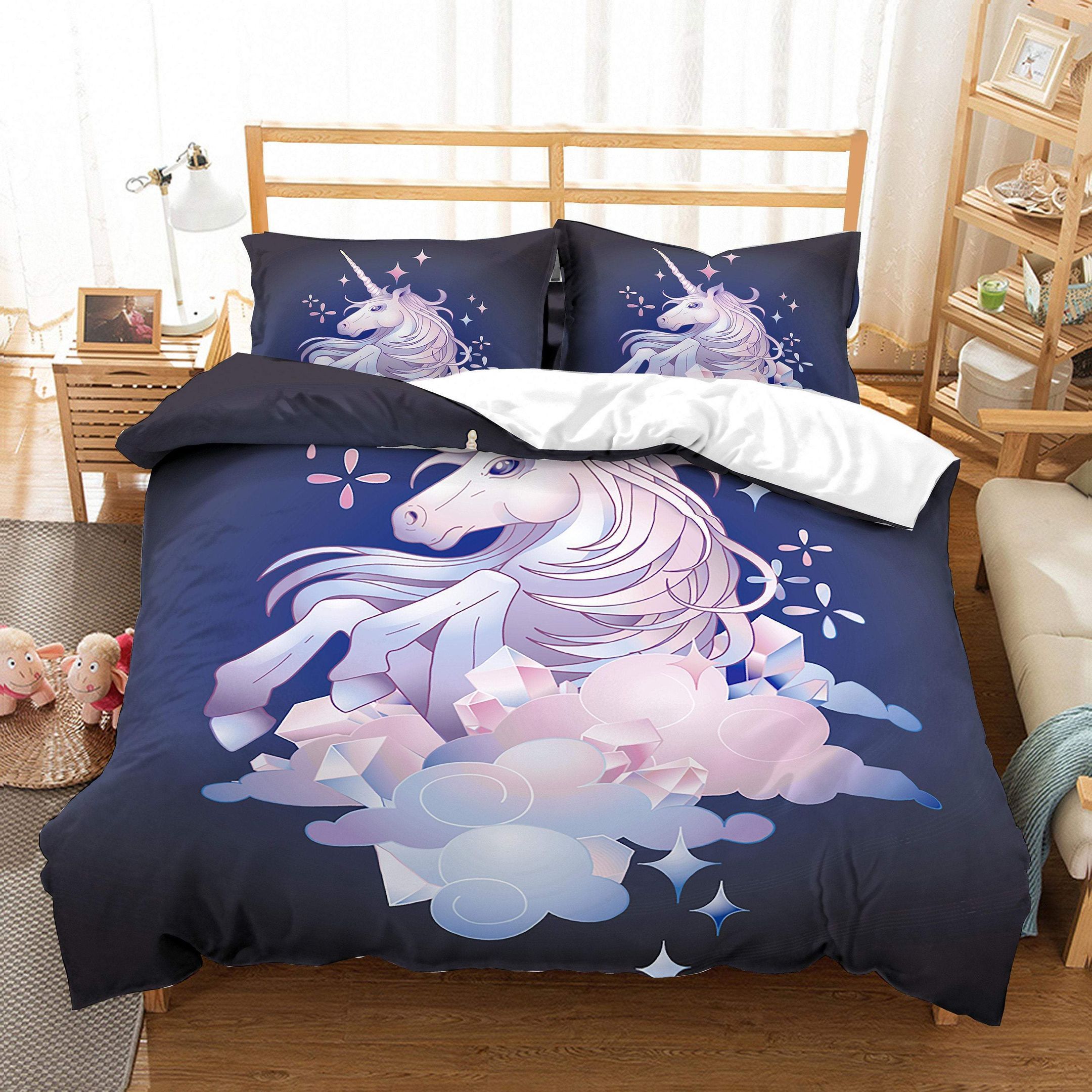 3d Cartoon Fantasy Unicorn Bedding Set