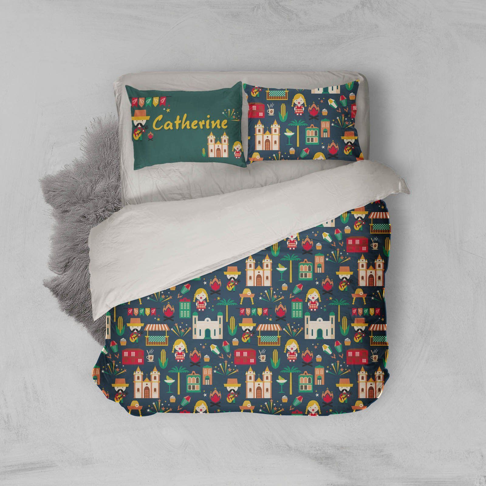 3d Castle Tree House Cartoon Bedding Set