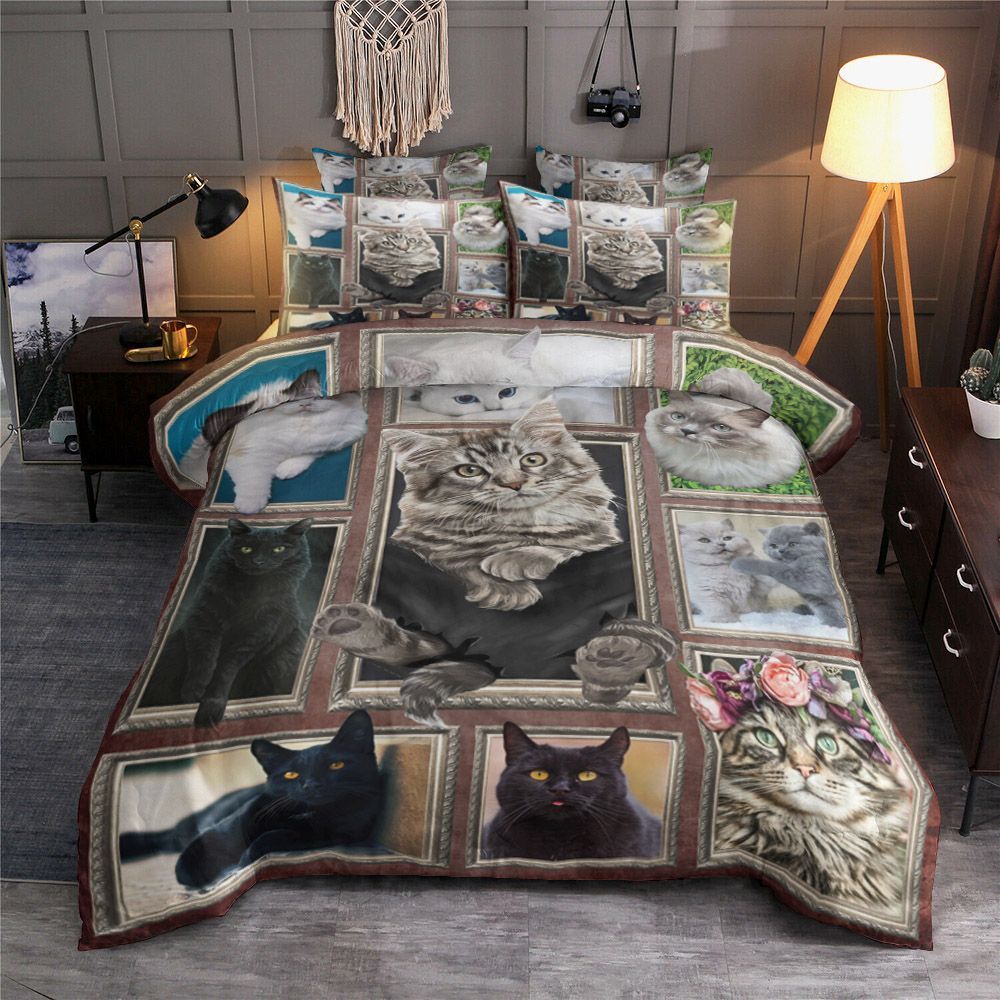 3D Cat Bedding Set
