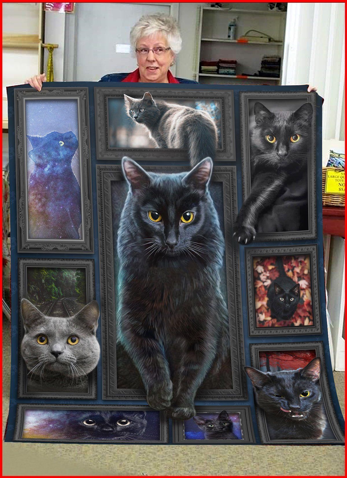 3D Cat Sherpa Fleece Blanket