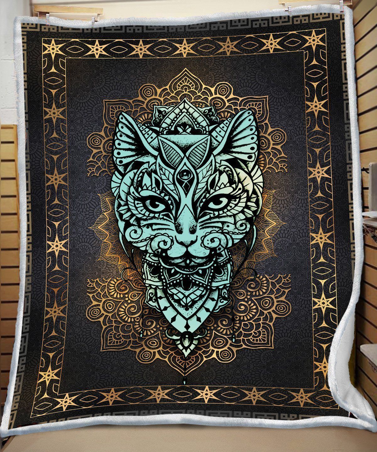 3D Cat Sherpa Fleece Blanket
