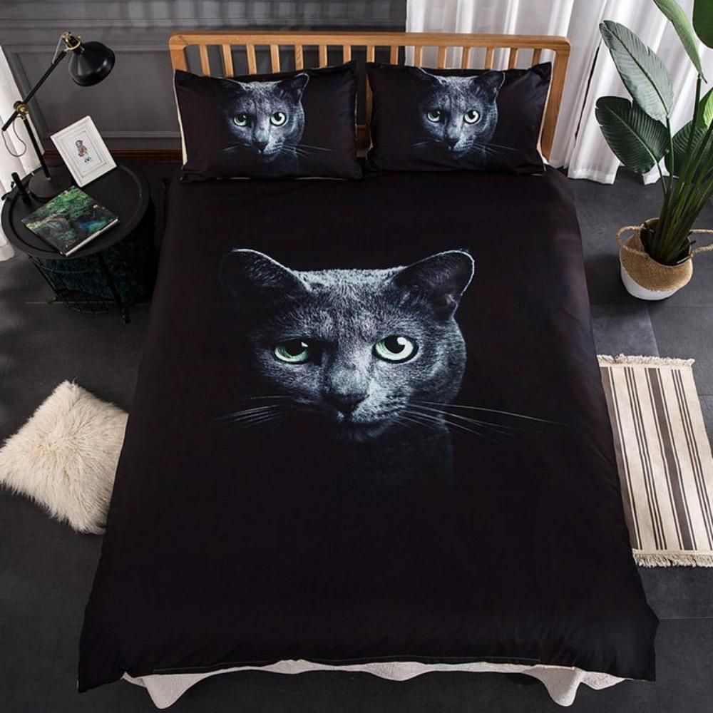 3D Cat Printed Bedding Set