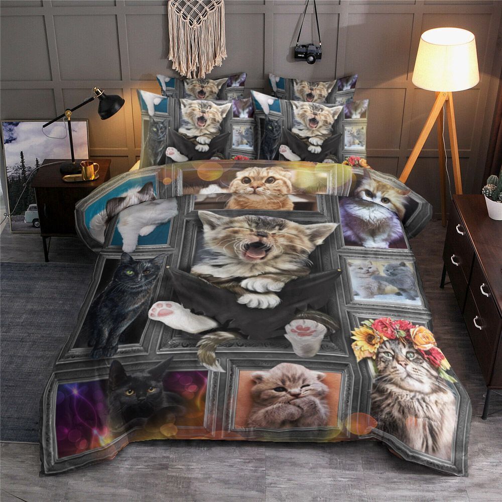 3D Cat Bedding Set
