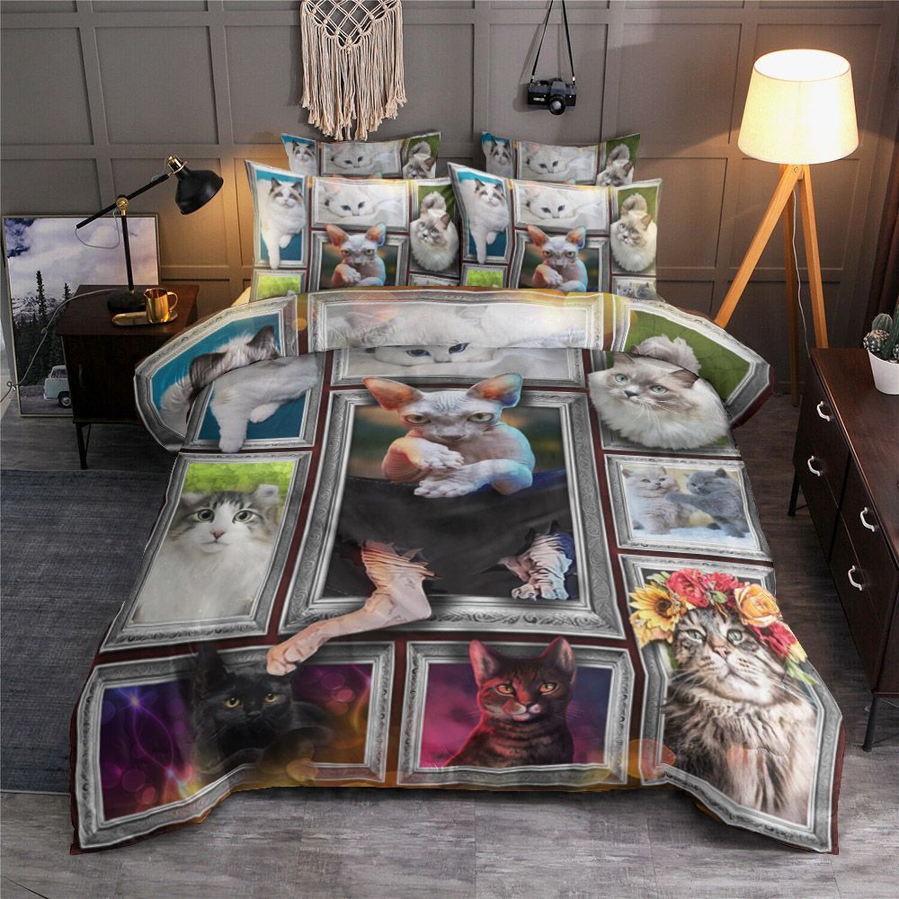 3D Cat Bedding Set