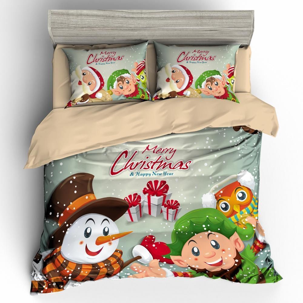 3d Christmas Carnival Snowman Bedding Set