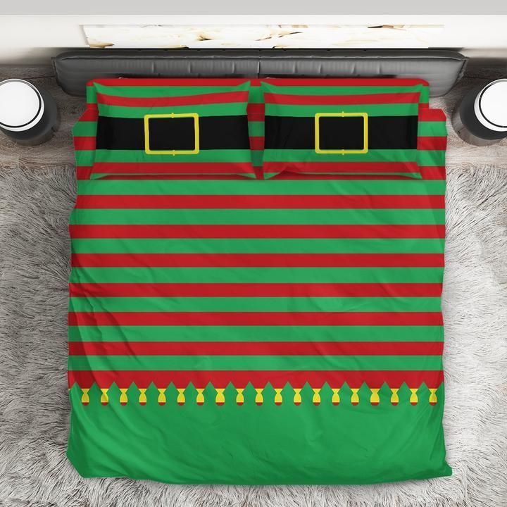 3D Christmas Elf Outfit Bedding Set
