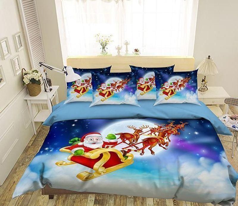 3D Christmas Goodbye Santa Bedding Set