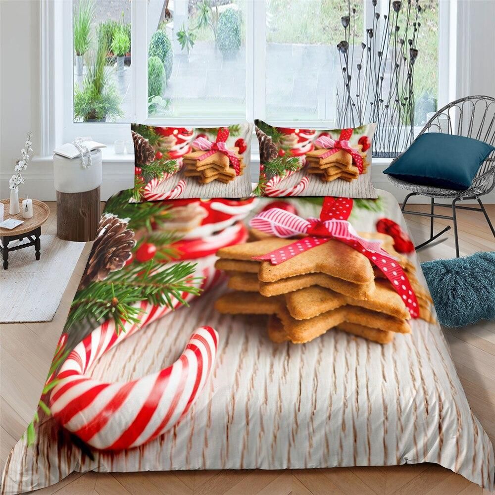 3d Christmas Snack Bedding Set