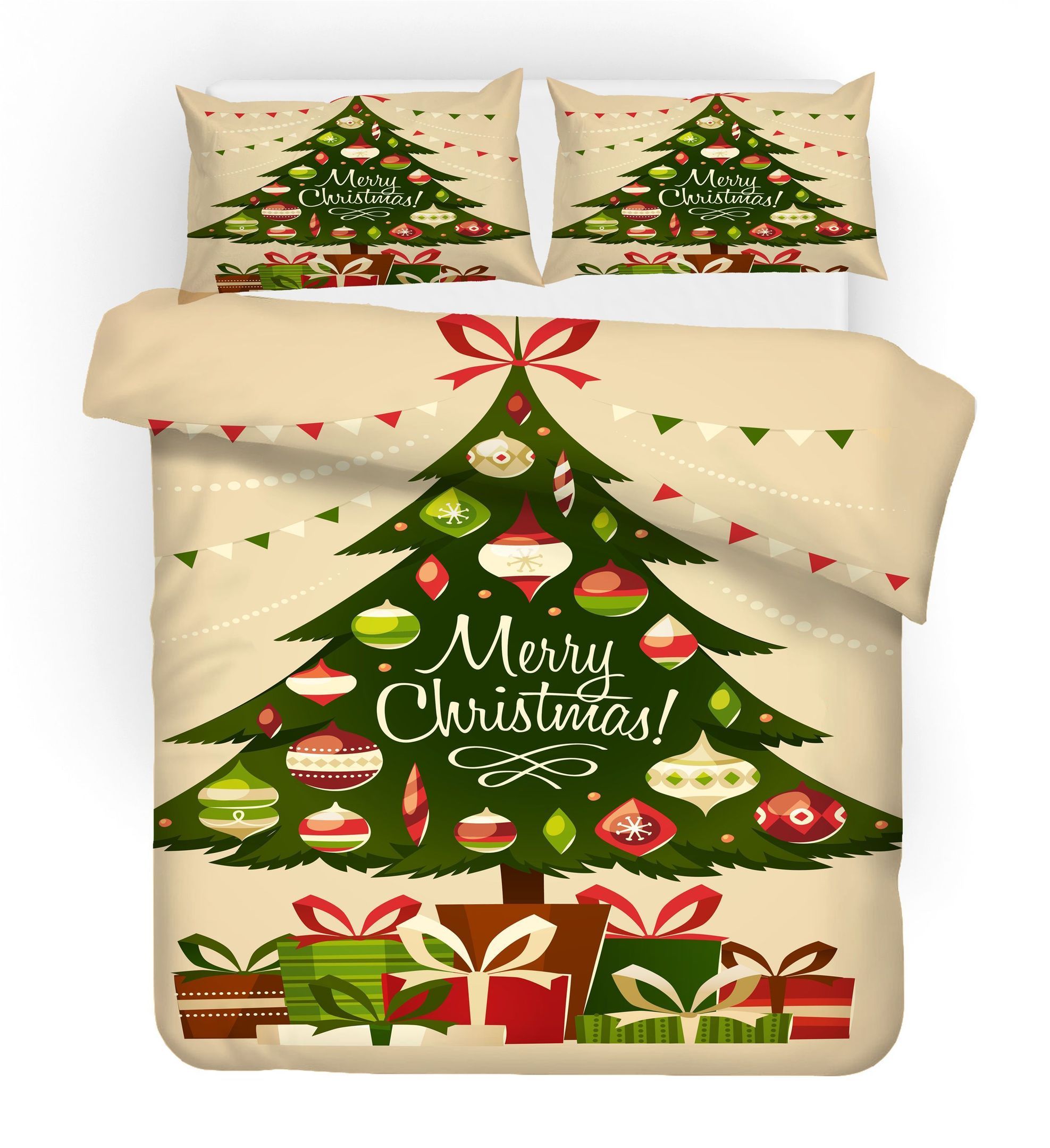 3d Christmas Tree Many Gift Bedding Set
