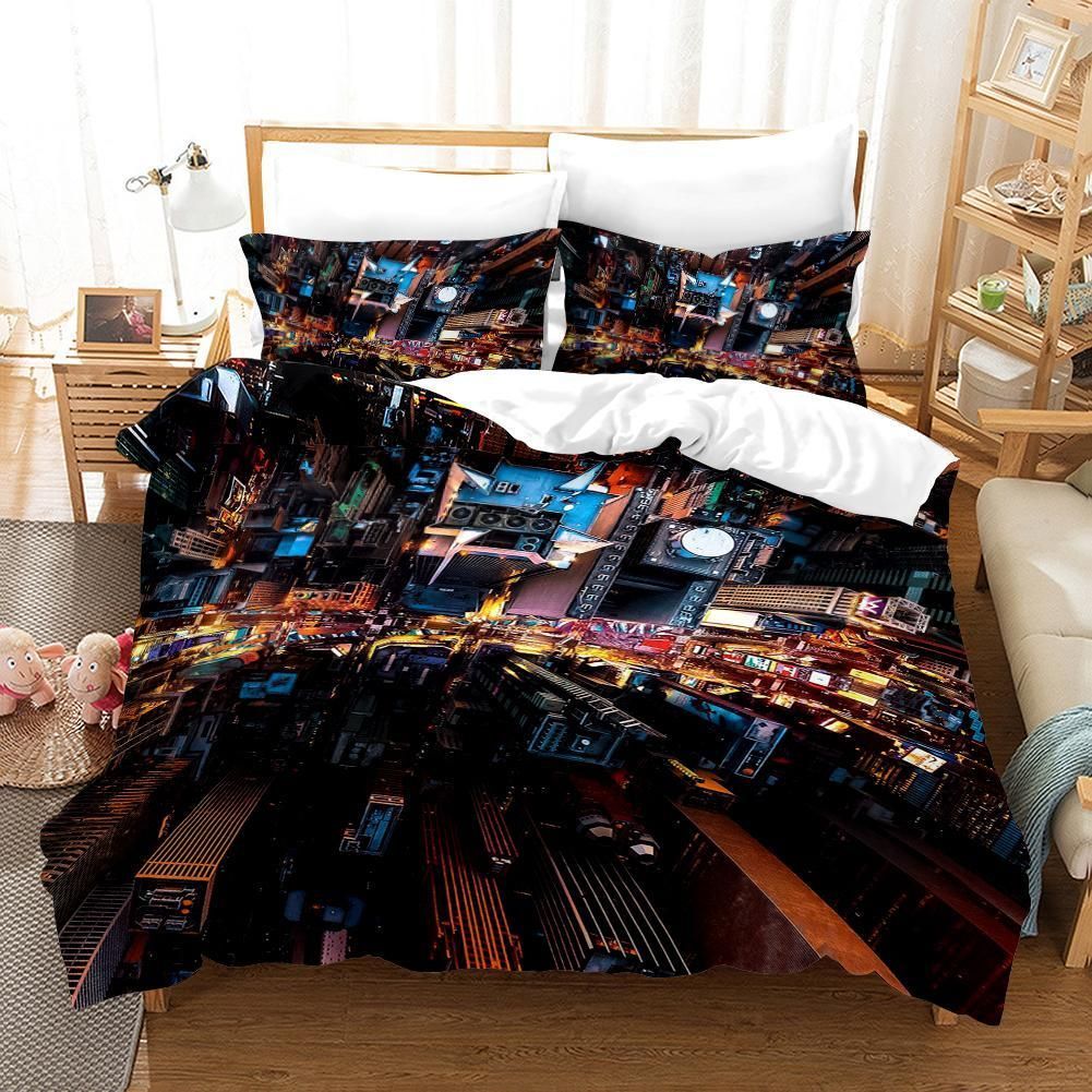 3d City Building Skyscraper Bedding Set
