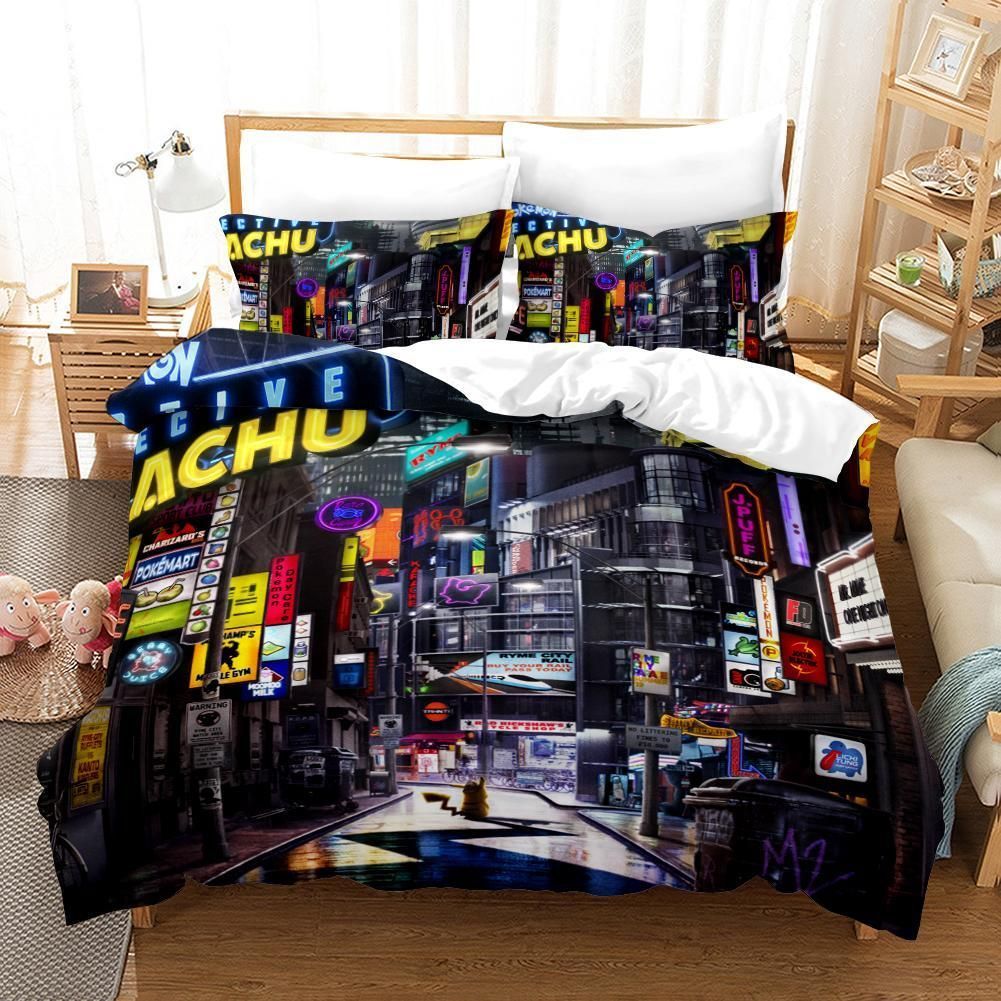 3d City Building Street Bedding Set