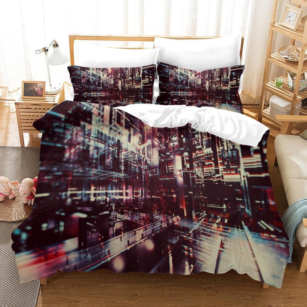 3d City Street View Bedding Set