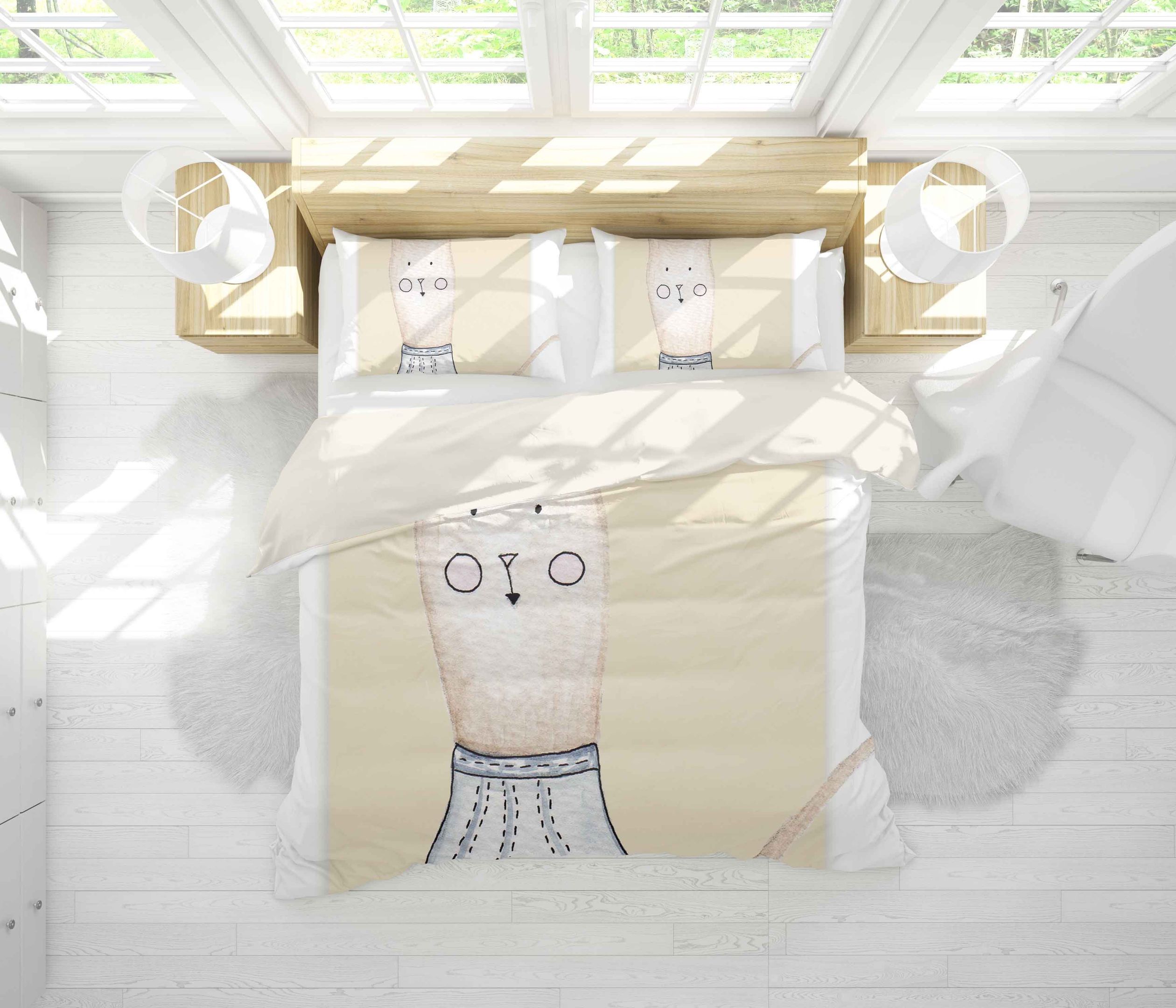 3d Color Cartoon Cat Bedding Set