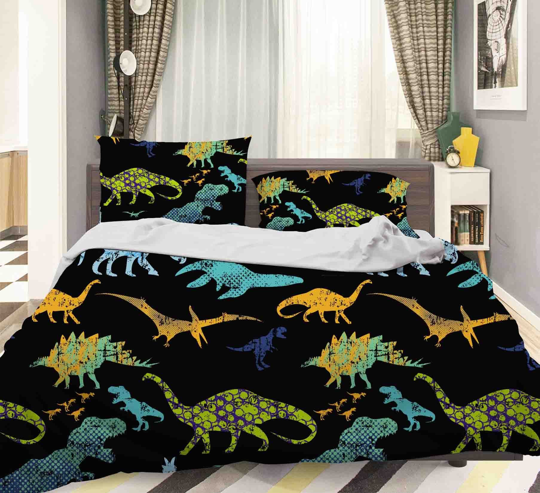3d Color Dinosaur Pattern Bedding Set