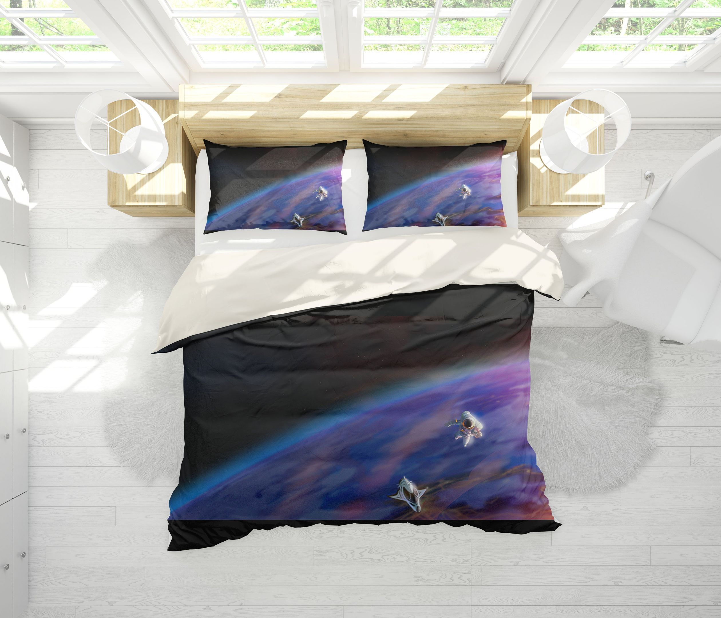 3d Color Starry Sky Bedding Set