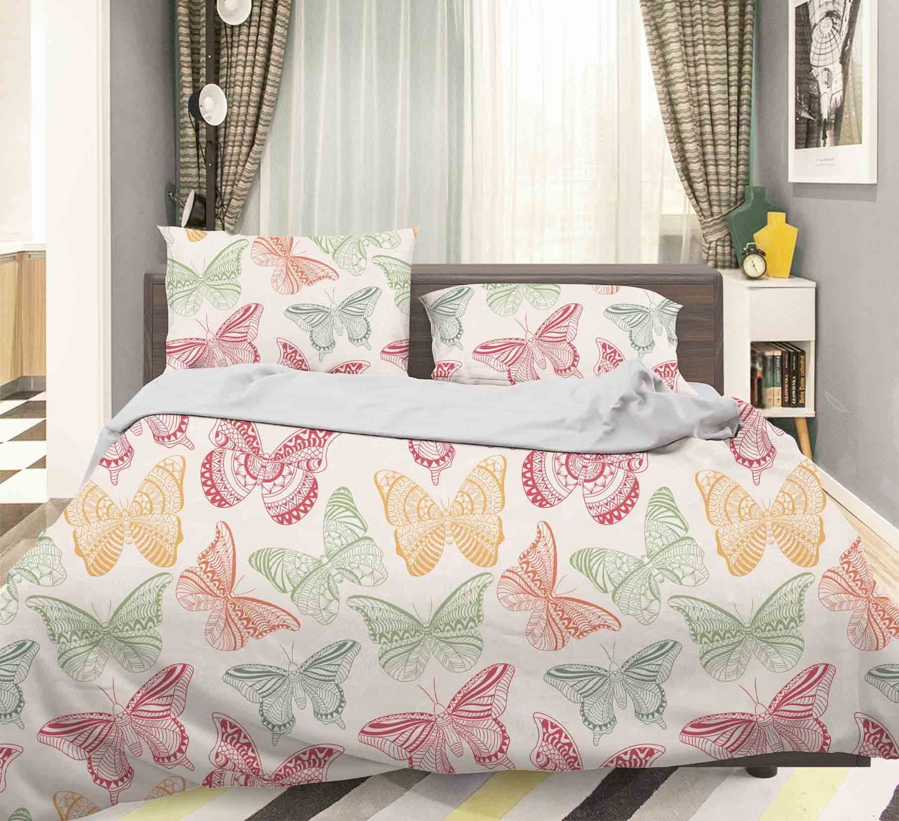 3d Colorful Butterfly Art Bedding Set