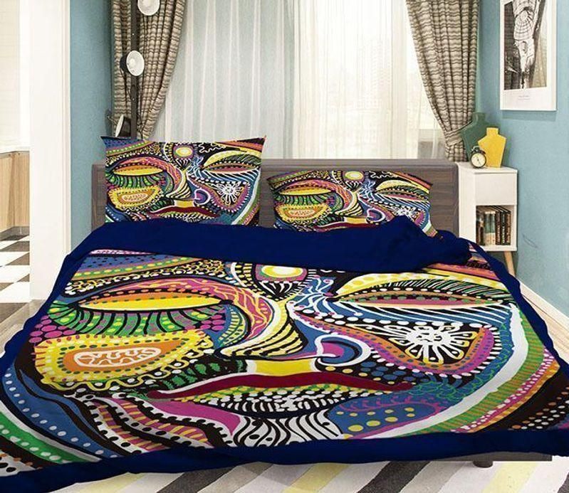 3D Colorful Face Bedding Set