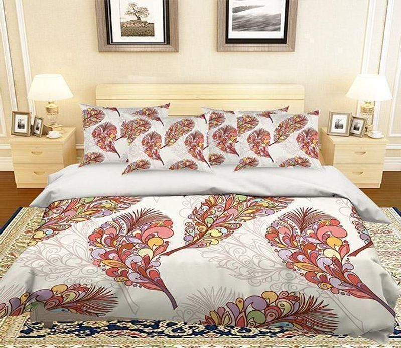 3D Colorful Feathers Bedding Set