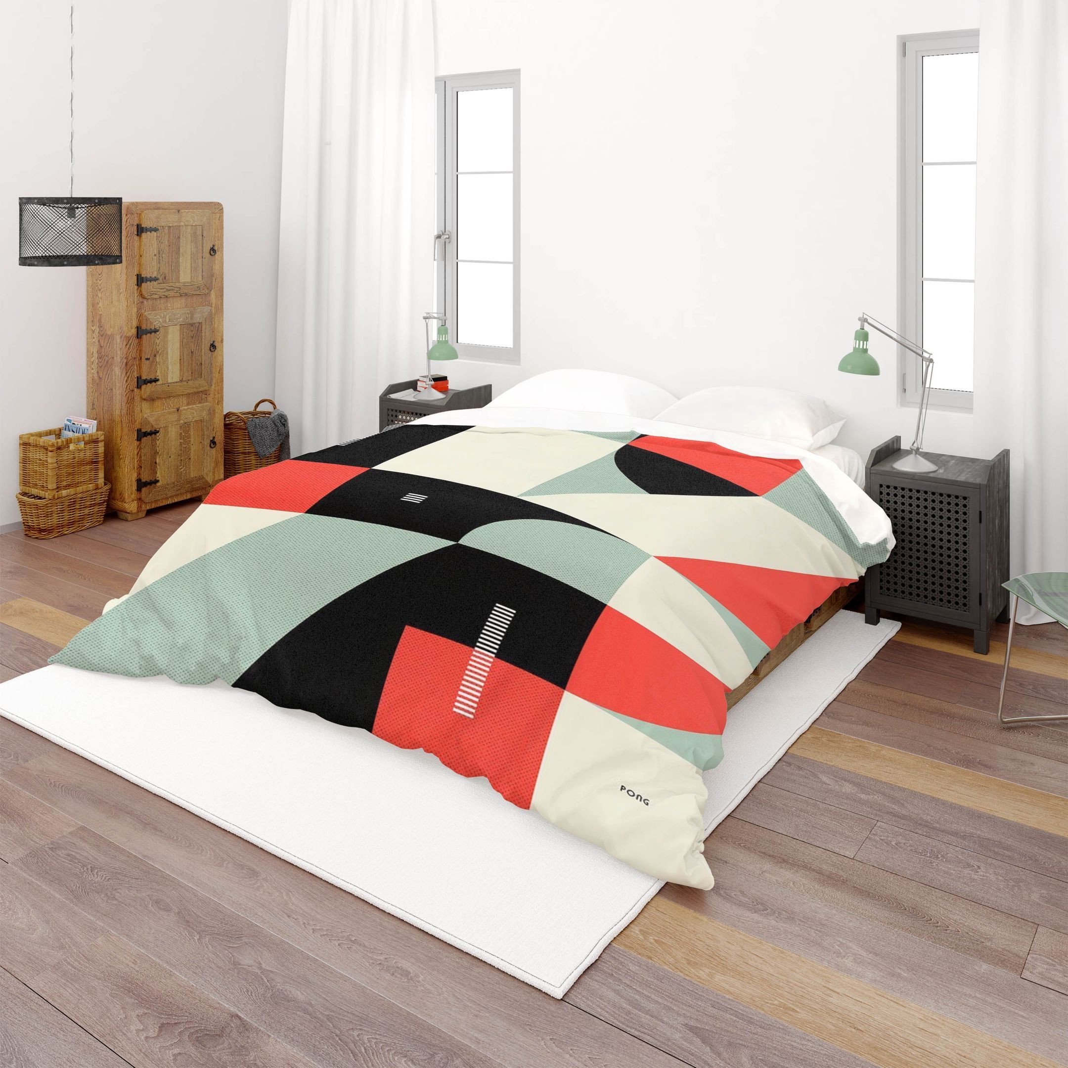 3d Colorful Geometry Pattern Bedding Set