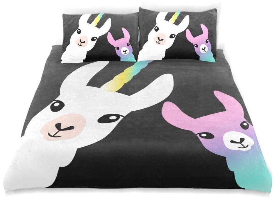 3d Colorful Llama Bedding Set
