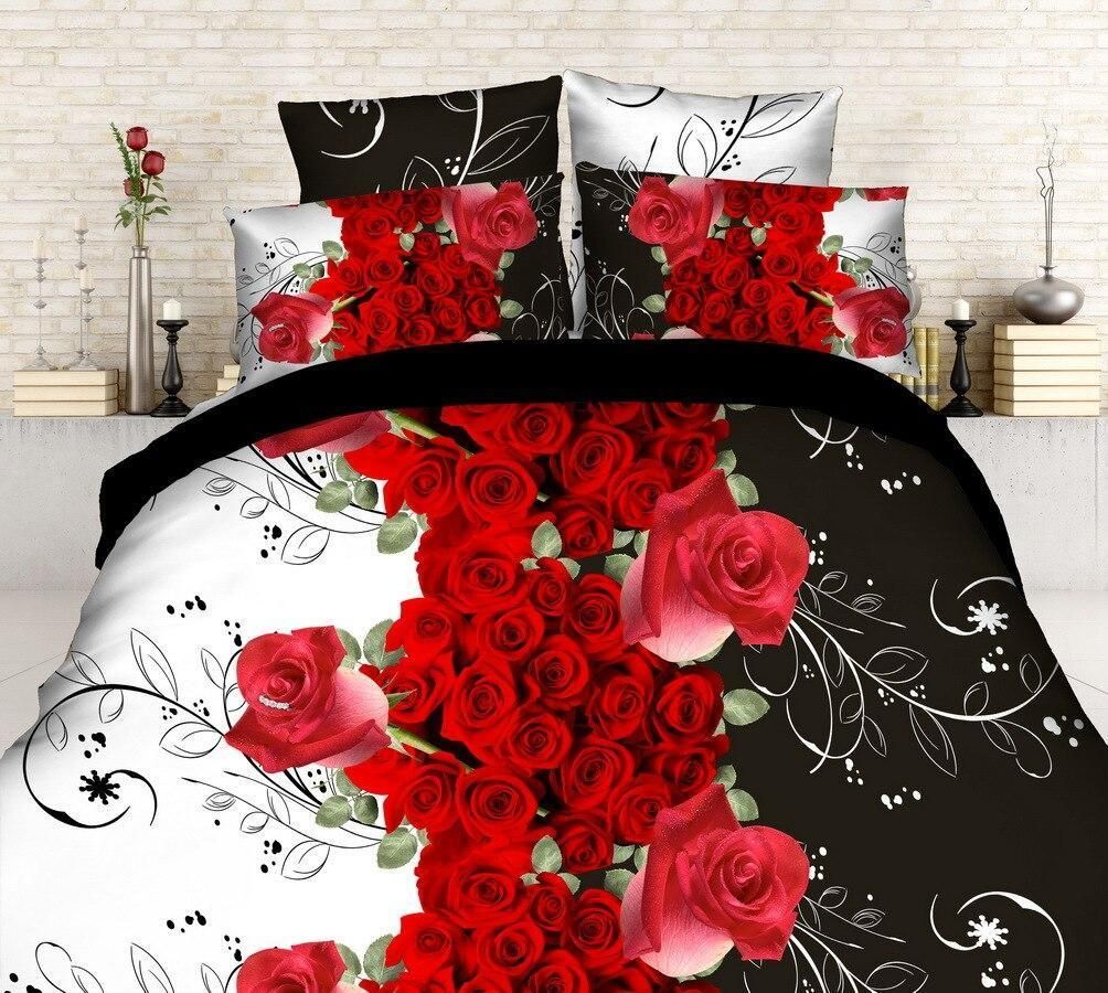 3D Crown Floral  Printed Bedding Set