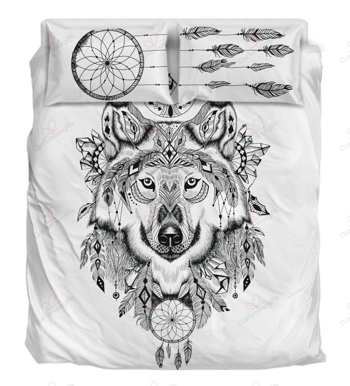 3D Custom Bohemian Wolf Bedding Set