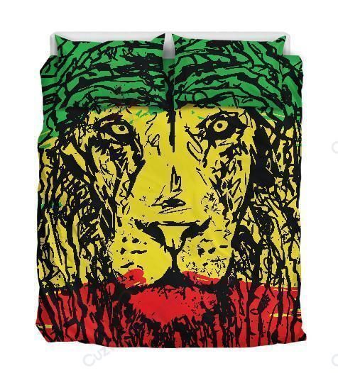 3D Custom Rasta Lion Bedding Set