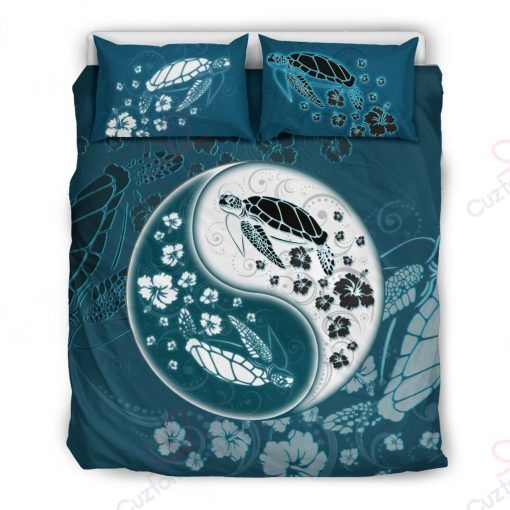 3D Custom Turtle Yinyang Style Bedding Set