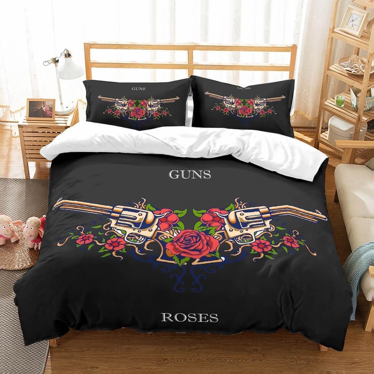 3d Customize Guns Roses Bedding Set