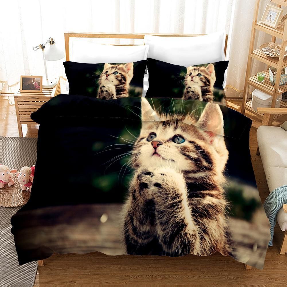 3d Cute Cat Bedding Set