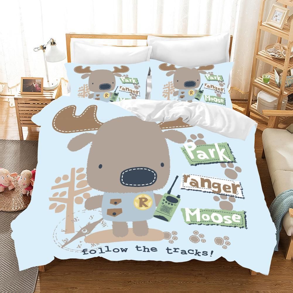 3d Cutie Reindeer Letters Bedding Set