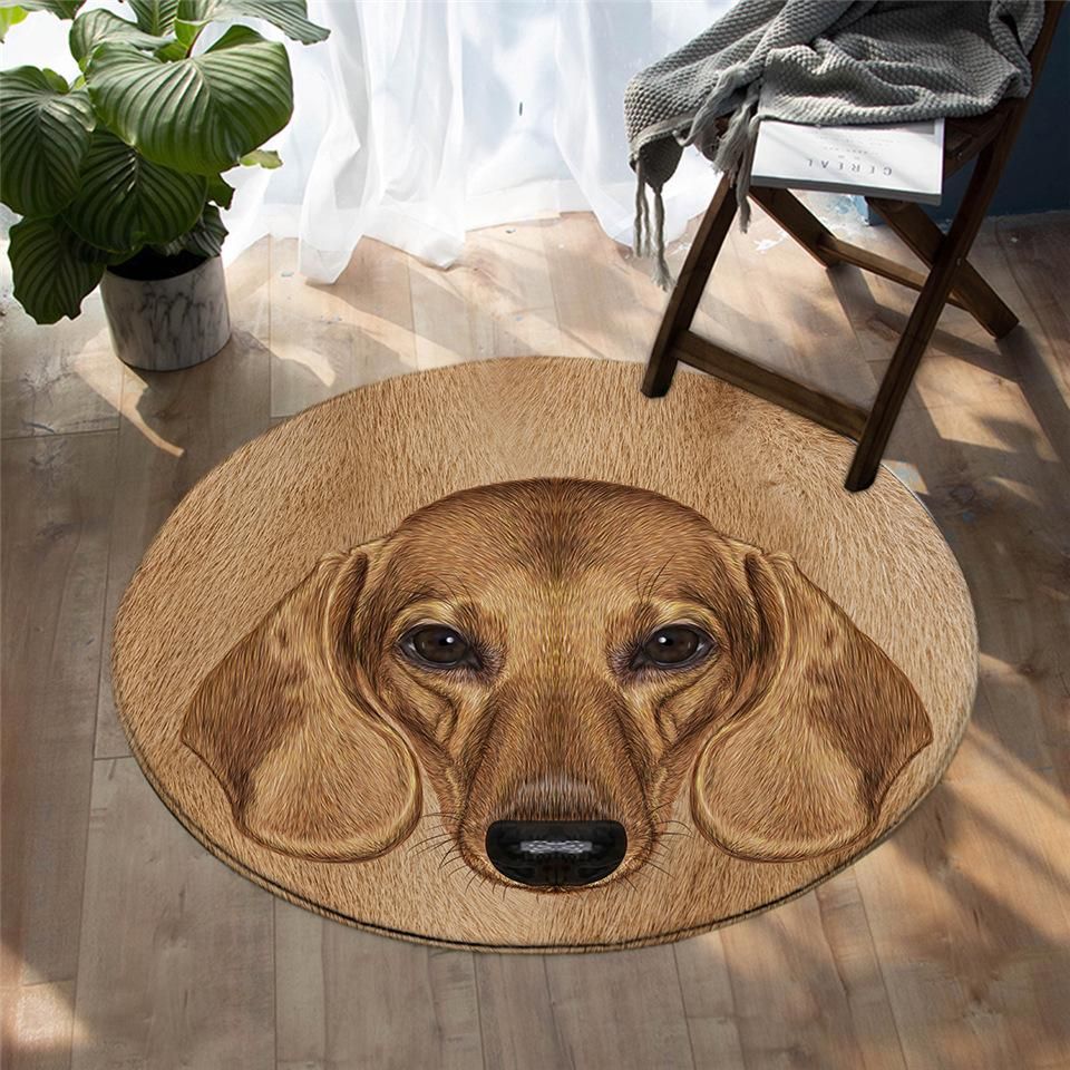 3D Furry Round Carpet