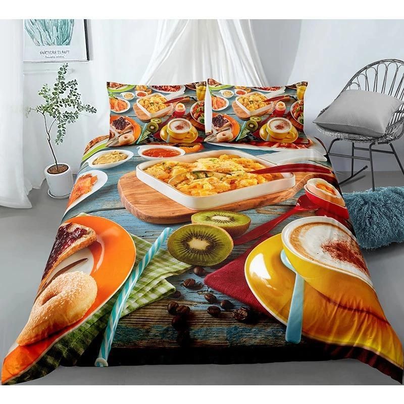 3d Delicious Breakfast Food Bedding Set