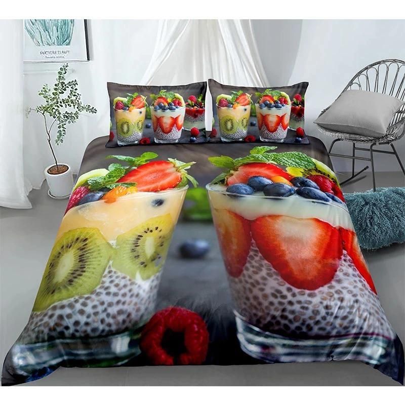 3d Delicious Fruit Yogurt Bedding Set