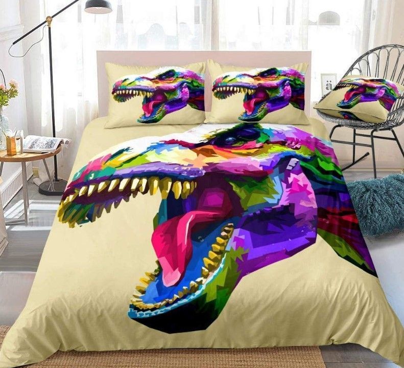 3d Digital Dinosaur Bedding Set