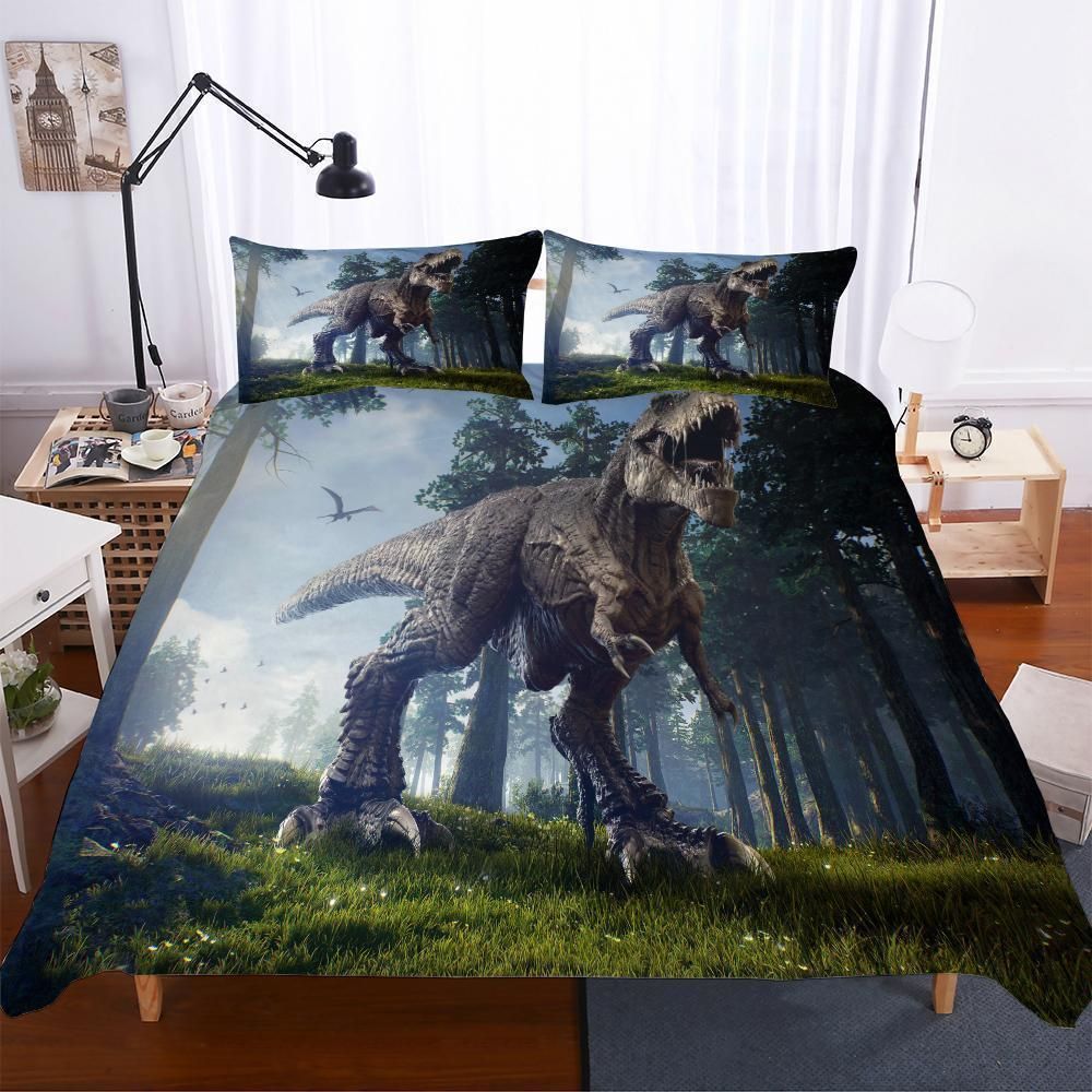 3D Digital Printing Lost In The World Jurassic Park Huge Dinosaur Printed Bedding Set